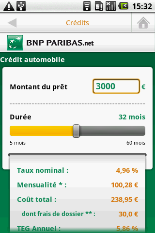 Mes Comptes BNP Paribas Android Finance