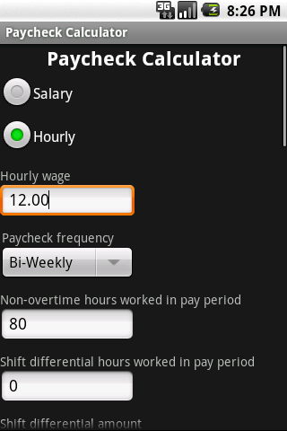 Paycheck Calculator Android Finance