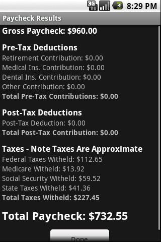 Paycheck Calculator Android Finance