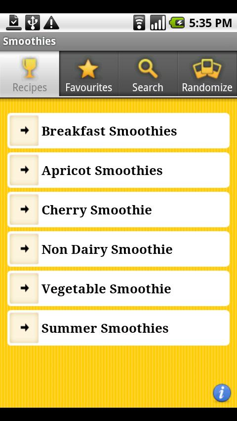 Smoothies : Free Android Lifestyle