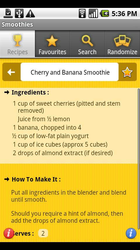 Smoothies : Free Android Lifestyle