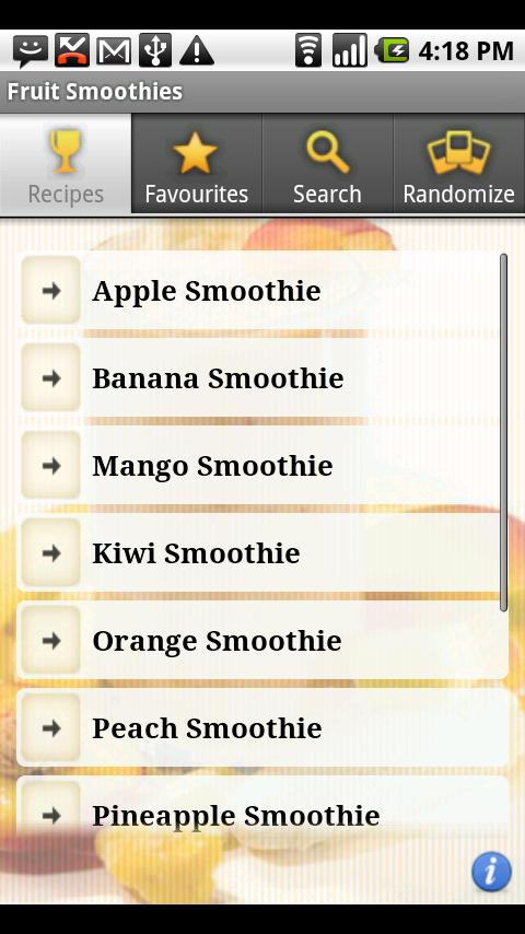 Fruit Smoothies Android Lifestyle