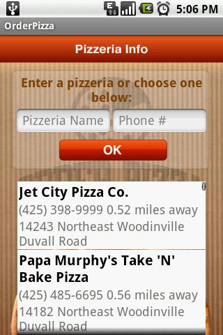 Order PIzza Android Lifestyle