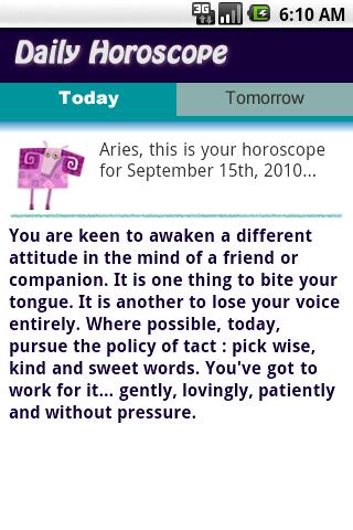 Aries Daily Horoscope Android Lifestyle