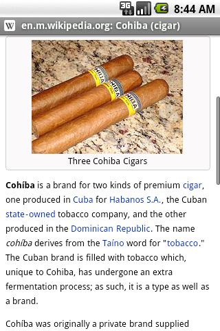 Fake Cohiba Browser Android Lifestyle