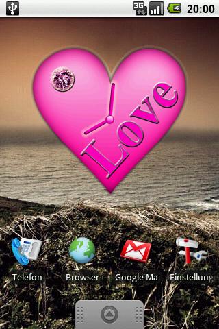 Heart Clock Widget Android Lifestyle