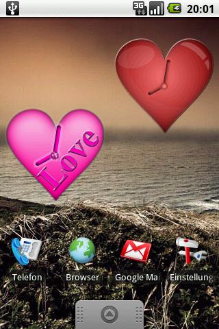 Heart Clock Widget Android Lifestyle