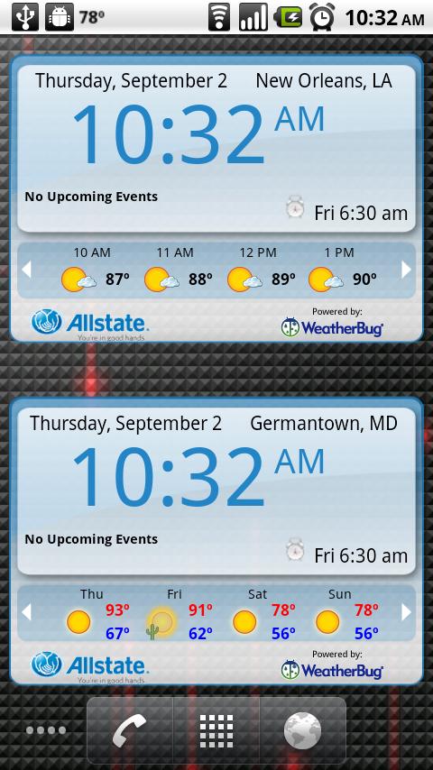 WeatherBug Time & Temp