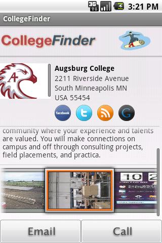 CollegeFinder Android News & Weather