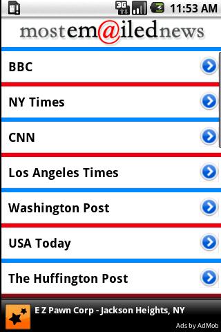 Most Emailed News Android News & Weather