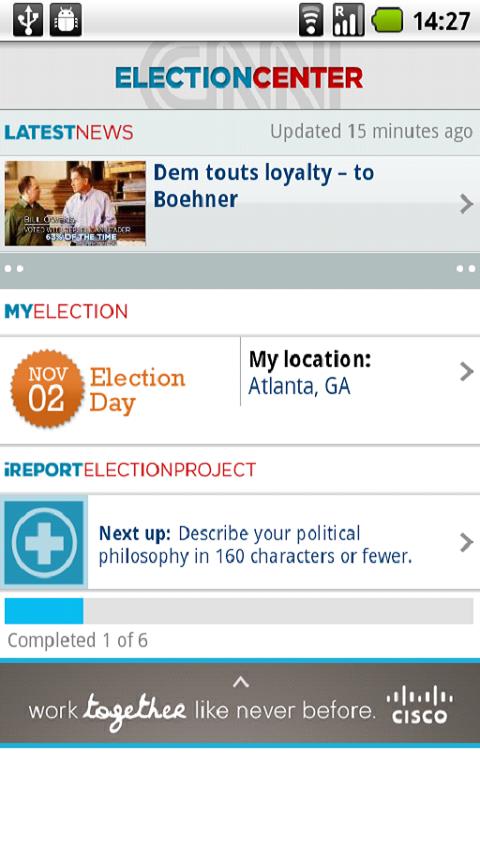 CNN Elections Center Android News & Weather