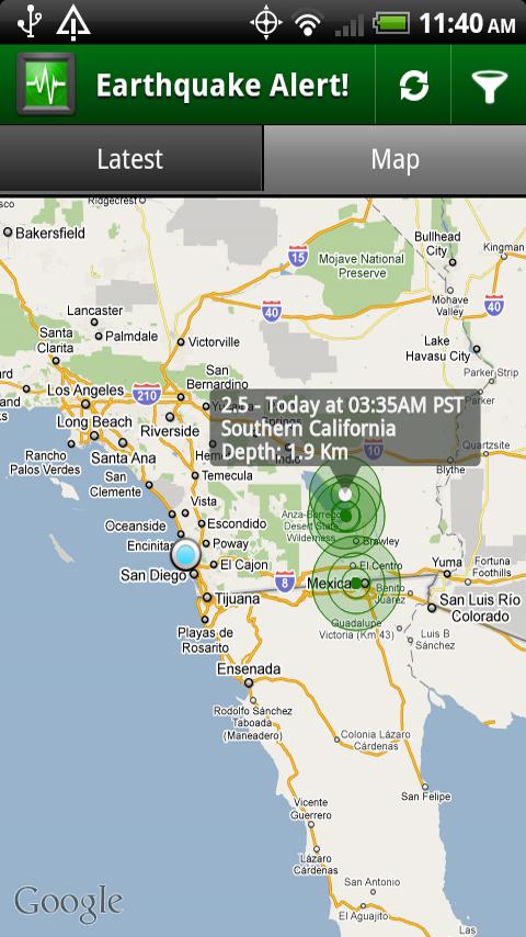 Earthquake Alert! Android News & Weather