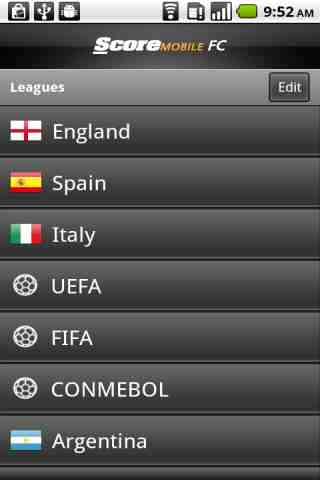 ScoreMobile FC Android Sports