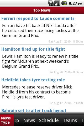F1 Sports News Android Sports