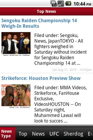 MMA Sports News Android Sports