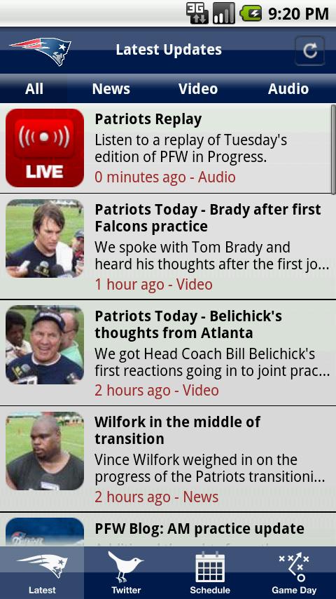 New England Patriots 2010 Android Sports