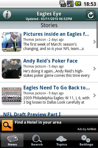 Eagles Eye Android Sports