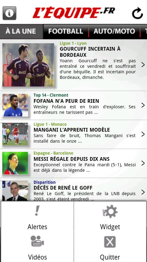 L’Equipe.fr Android Sports
