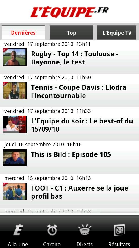 L’Equipe.fr Android Sports