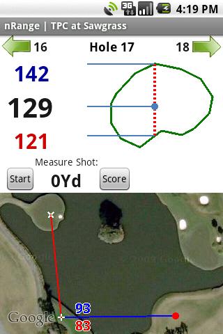 nRange Golf GPS rangefinder Android Sports
