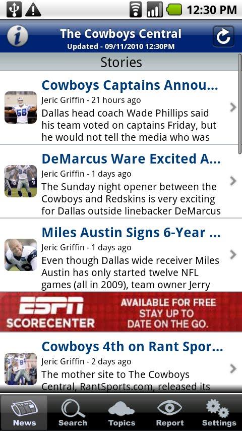 The Cowboys Central Android Sports