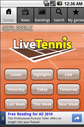 Live Tennis Free