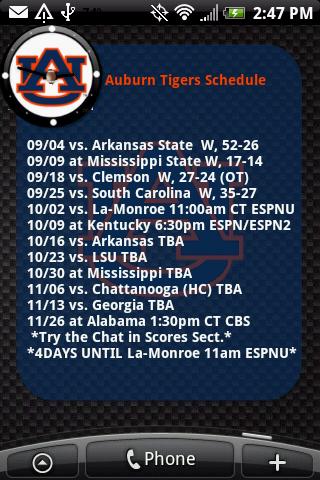 Auburn Football Fanbuddy Android Sports