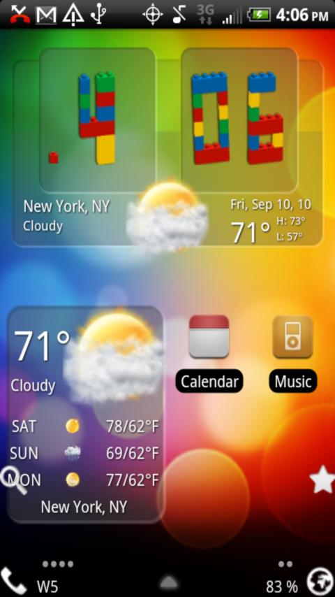 Legolicious Clock Android Themes