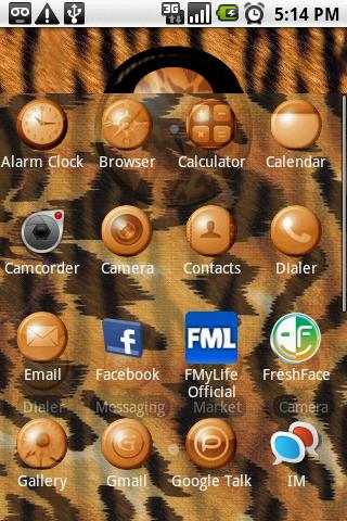 Tiger Print Theme Android Themes