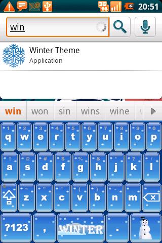 Winter Better Keyboard Skin Android Themes