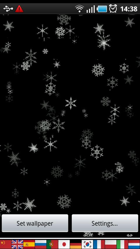 Snowflakes Live Wallpaper Free Android Themes