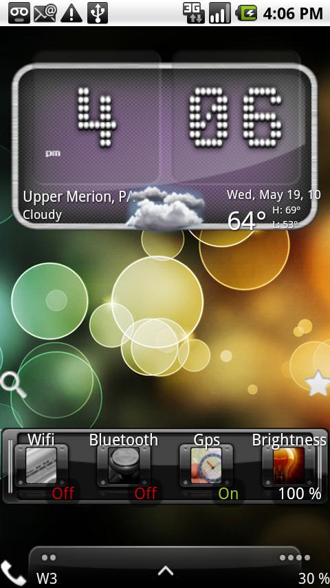 Brushed Clock Android Themes