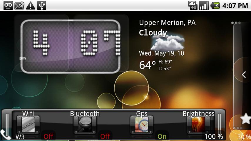 Brushed Clock Android Themes