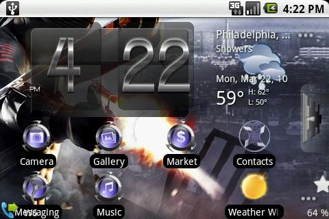 Shinier weather skin Android Themes