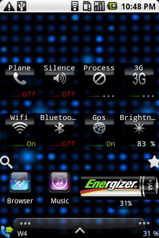 Weather widget Win7 toggle Android Themes