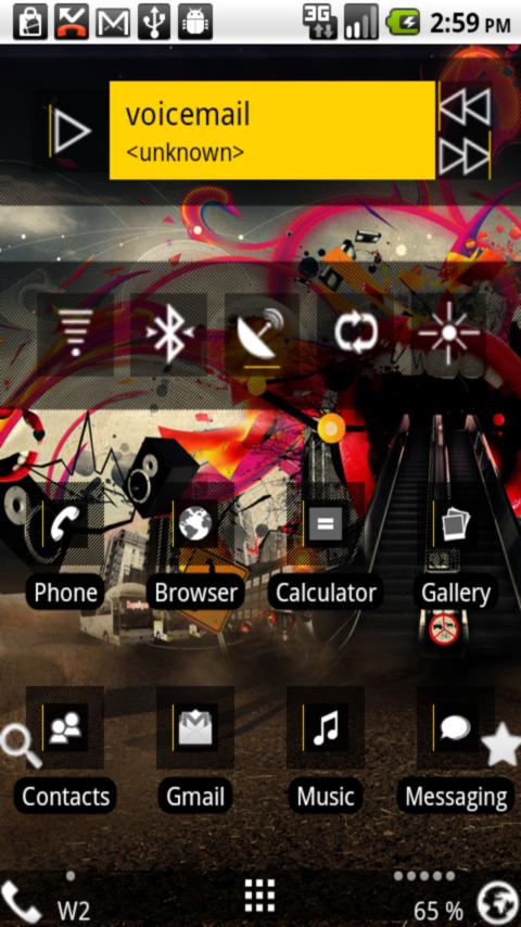 Open Home Skin: Dark Edge HD Android Themes