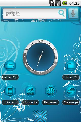 Blue Flourish Theme Android Themes