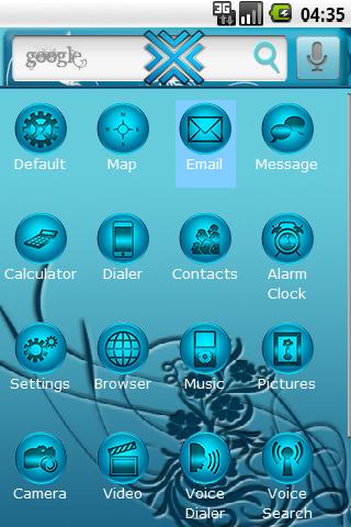 Blue Flourish Theme Android Themes