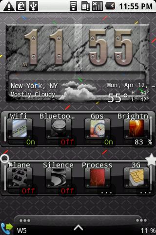 Industrial Clock Android Themes