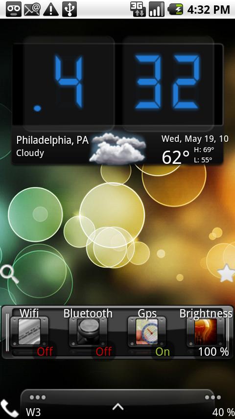 BlueGlow Clock Android Themes