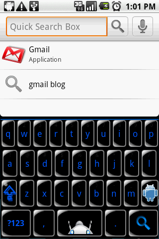 Keyboard Theme BlackBlue Droid Android Themes