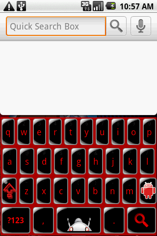 Keyboard Theme BlackRed Droid Android Themes