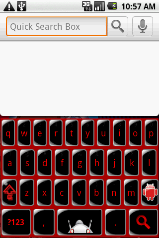 Keyboard Theme BlackRed Droid