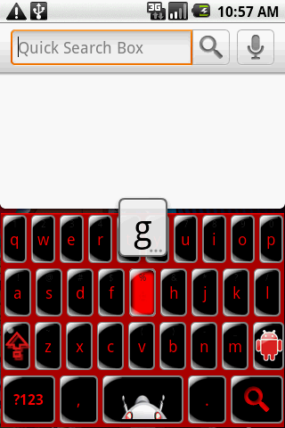 Keyboard Theme BlackRed Droid Android Themes