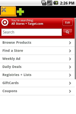 Target Mobile App Android Themes