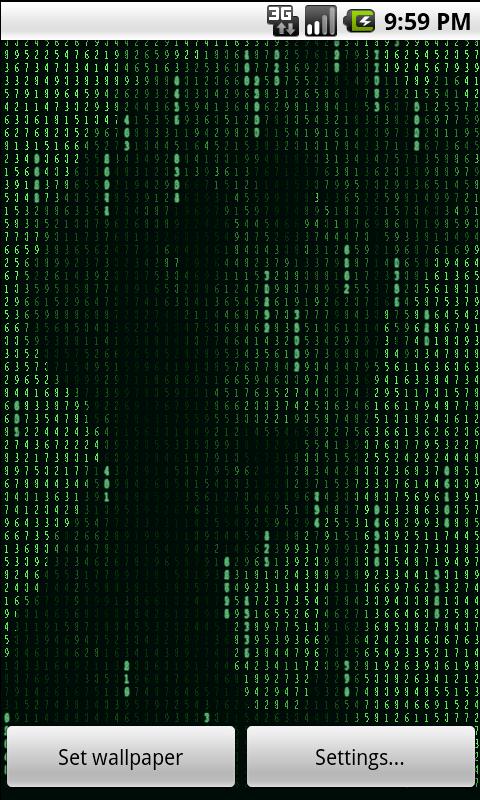 Matrix Stream Wallpaper Free Android Personalization