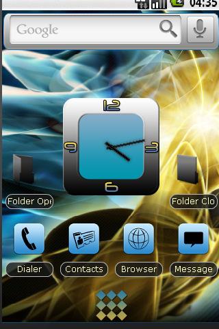 Aqua Gold Abstract Home Theme Android Themes