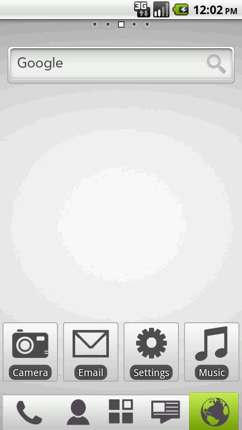Pearly White Sense ADW Android Themes