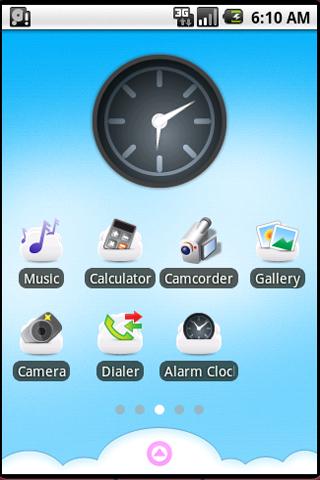 aHome Theme: In Clouds Android Themes