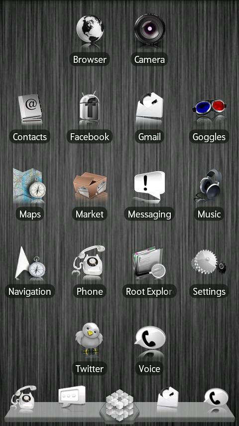 White ADW Theme Android Themes